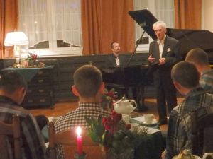1191st Liszt Evening, Thomas Kamieniak - piano, Juliusz Adamowski commentary, <br> Oborniki Slaskie, Parlour of Four Muses, 11st Dec 2015. Photo by Jolanta Nitka.